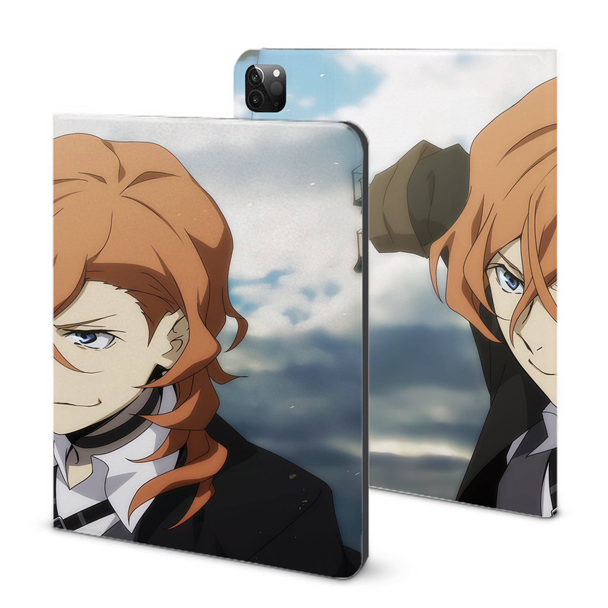 （画像用） 文豪ストレイドッグス Bungo Stray Dogs IPadケース ペンホルダー付き ブックスタイルデザイン